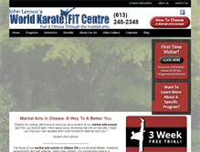 Tablet Screenshot of karatefit.com